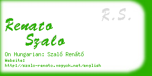 renato szalo business card