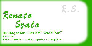 renato szalo business card